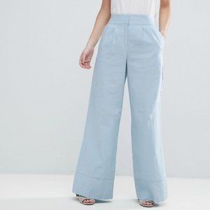 ASOS Wide Leg Linen Trousers